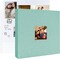 Inch Large Scrapbook Photo Album, Linen Cover Scrap Book with 30 Plastic Sleeves 60 Pages 12 x 12 Scrapbooks White Pages for Wedding Couples